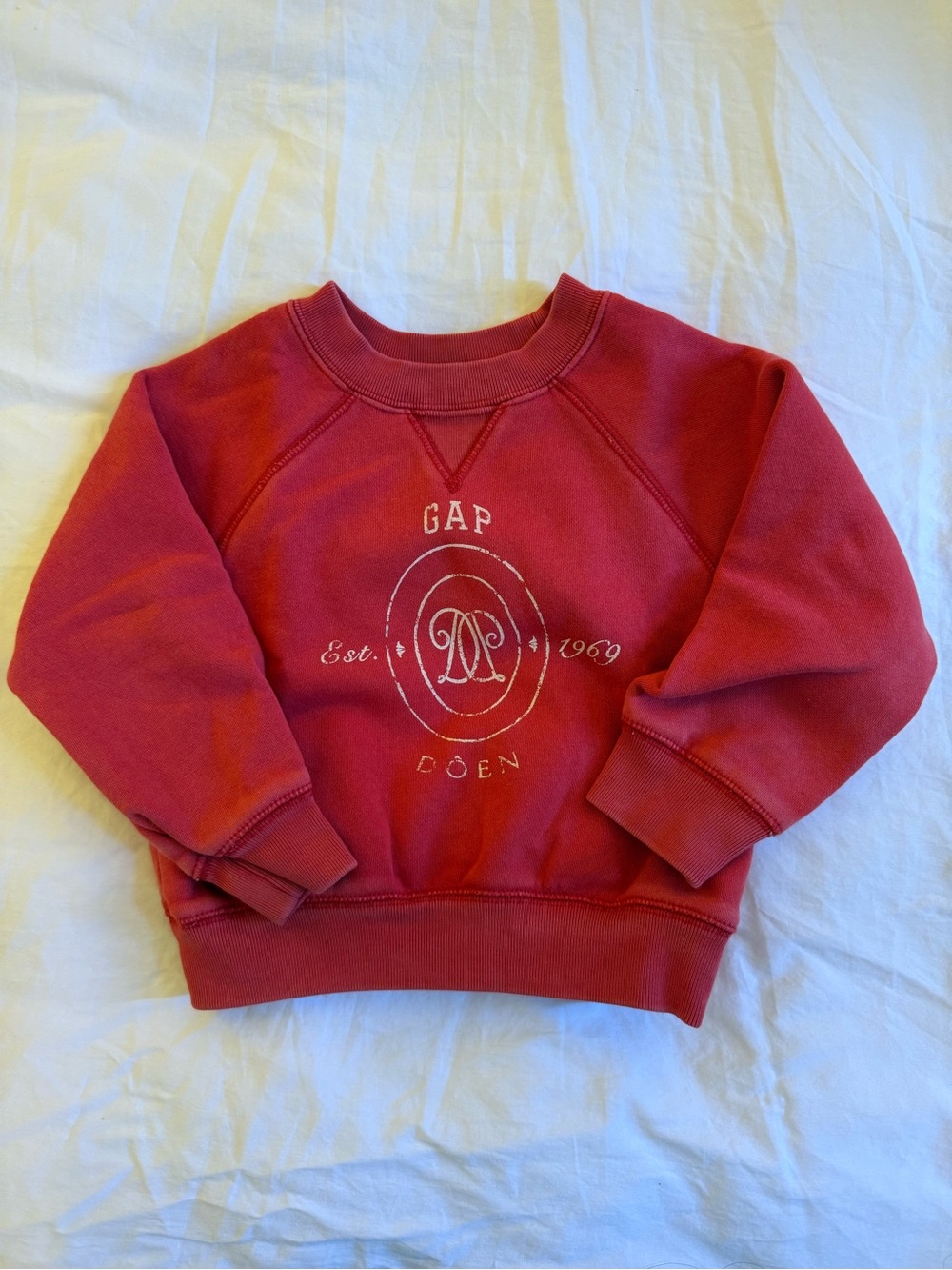 GAP Kids Brick Red Logo Crewneck Sweatshirt